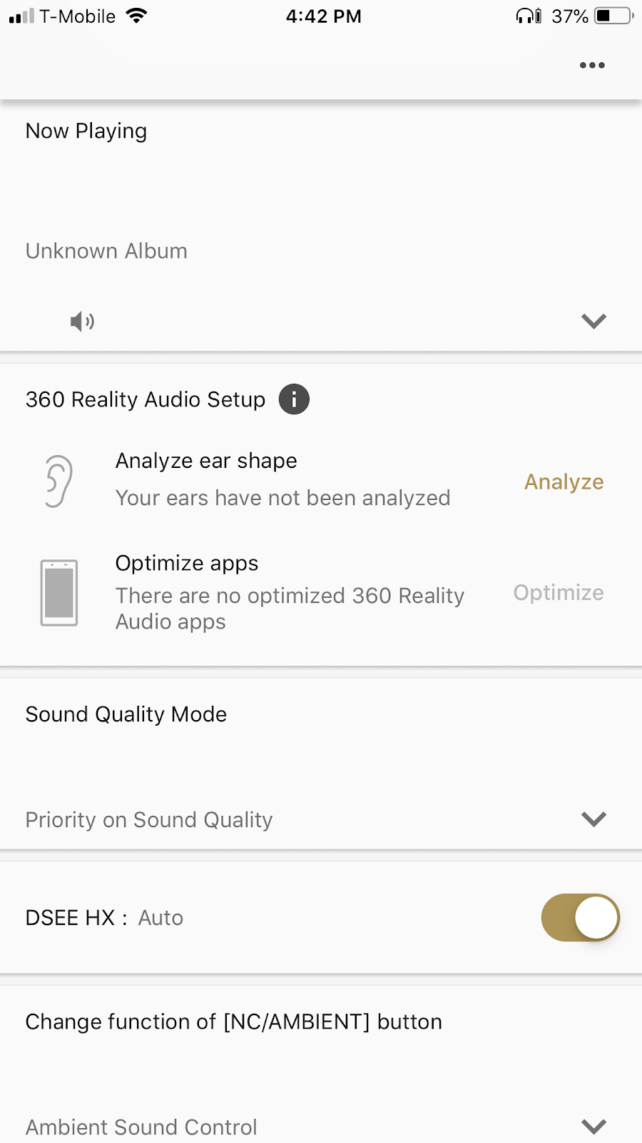 Spotify App Sound Quality Disabled