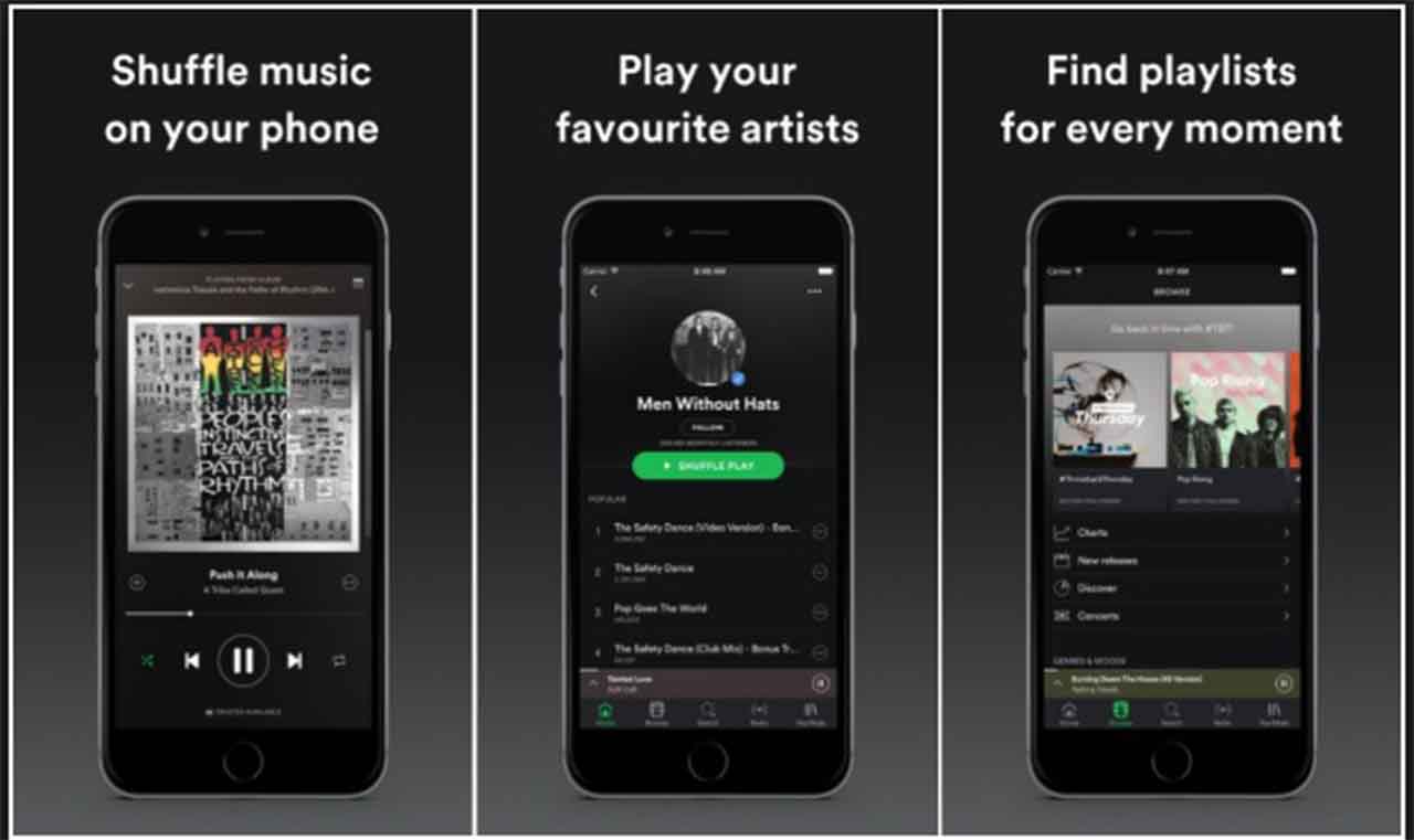 Spotify app offline content apps